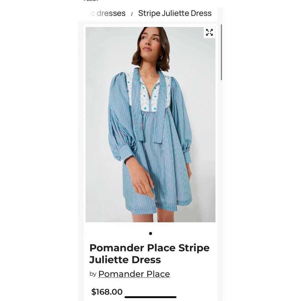 Tuckernuck Pomander Place Juliette Dress XL Embroidered Preppy Coastal Classic - Picture 15 of 16